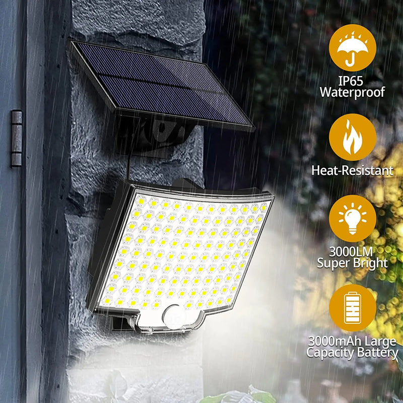 1-4Pack Solar Light 106LED Outdoor Waterproof with Motion Sensor Floodlight Remote Control 3 Modes for Patio Garage Backyard