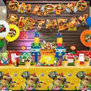 Party Supplies for Bowser Birthday,112pcs Decorations for King Kuppa party Banner,Plates,Cake Toppers,Tablecloths,Backdrop etc.