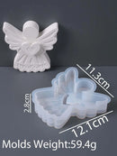 3D Love Angel Flower Arrangement Silicone Mold DIY Valentine's Day Wedding Party Decor Making Molds Plaster Resin Candle Crafts