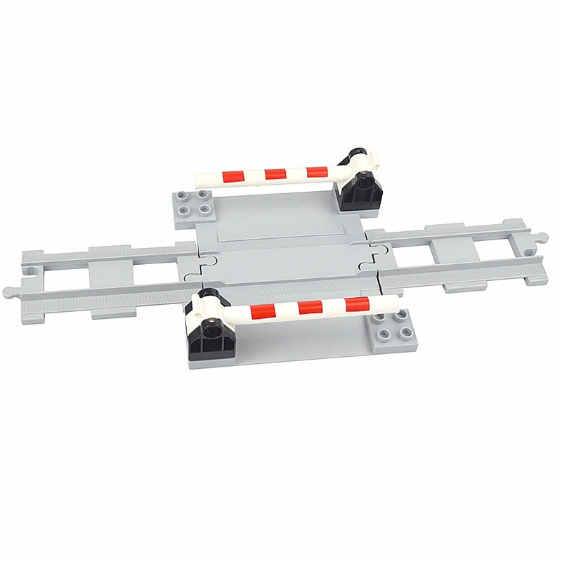 Big Size Train Car Tracks Bricks Transport Accessories Straight Curved Uphill Switch Rail Building Blocks Compatible Large Toys