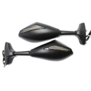 1 Pair Motorcycle LED Turn Signal Mirrors For HONDA CBR600RR 1000RR 500R SUZUKI SXR1000 Hayabusa SV650S GSXR600 GSXR750