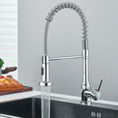 The Minimalist Retractable Kitchen Faucet in Brushed Stainless
