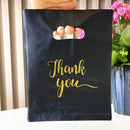 100PCS Gift Packaging Bags 6 Size Gratitude Handbags Thank you Plastic Shopping Tote Bags Wedding Birthday Bag Flat Pockets