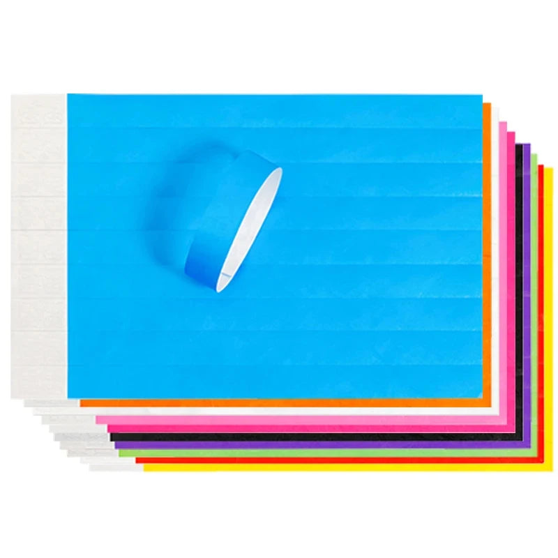DUBAND 1000 Pcs No Logo Paper 3/4 Inch Wristbands for Event, Sport Wristband, Tyvek ID Festival Paper Bracelet