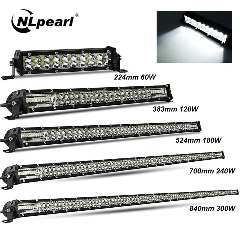 Slim 8" 20" 32" LED Light Bar Off Road 12V 24V LED Light Bar/Work Light For Car Combo 4x4 Led Bar Jeep Truck ATV SUV 12V 24V