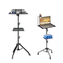 Projector Tripod Stand Laptop Adjustable Height 23 to 63" DJ Mixer Standing Desk Outdoor Computer Desk Stand with Tray 90-145CM