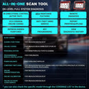 ANCEL DS700 OBD2 Diagnostic Tools Professional Full System Bi-Directional Control AF Adjust DPF Injector TPMS Automotive Scanner