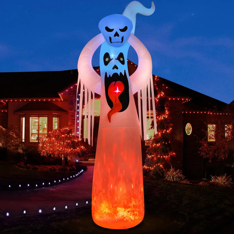 240cm 270cm Halloween Home Outdoor Decoration Arch Door Scary Ghost Pumpkin Witch Blow Up Halloween Party Decor Prop