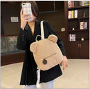 Cute Bear Plush Backpack Embroidered Name Autumn Winter Kids Outdoor Shoulder Bags Custom Personalized Children's Gift Bags