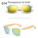 Wood Sunglasses Men Women Square Bamboo Women for Women Men Mirror Sun Glasses Oversize Retro De Sol Masculino Handmade