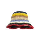 Sun Hat Women's Summer Sun Protection UV Protection 2024 New Beach Vacation Fisherman Hat Rainbow Colorful Striped Basin Hat