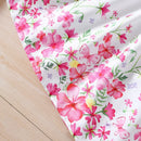 Kids Casual Clothing Sets Outfits for Girls Spring Summer 2024 New Toddler Floral Print Long Sleeve Coat Tank Dress Children
