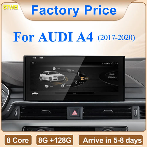 STWEI Factory Price 10.25" Android13 AUTO Carplay For 2017 AUDI A4 A5 S5 B9 Car Video Players GPS Navigation Central Multimedia