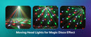 U'King 1/2/4Pcs 30W Mini Magic Ball Moving Head Lights With Remote Beam&Pattern GRWYC LED Stage Lights For Home Party Music Live