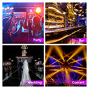2pcs Mini 19x25W RGBW 4in1 Spotlight Wash/Beam/Zoom,Professional DJ/Bar Big Bee Eye LED Moving Head Disco Strobe Stage Lights