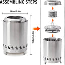 Mini Tabletop Firepit Smokeless Tabletop Fire Pit Stainless Steel Indoor Outdoor Table Top Firepit for Camping Outdoor Patio