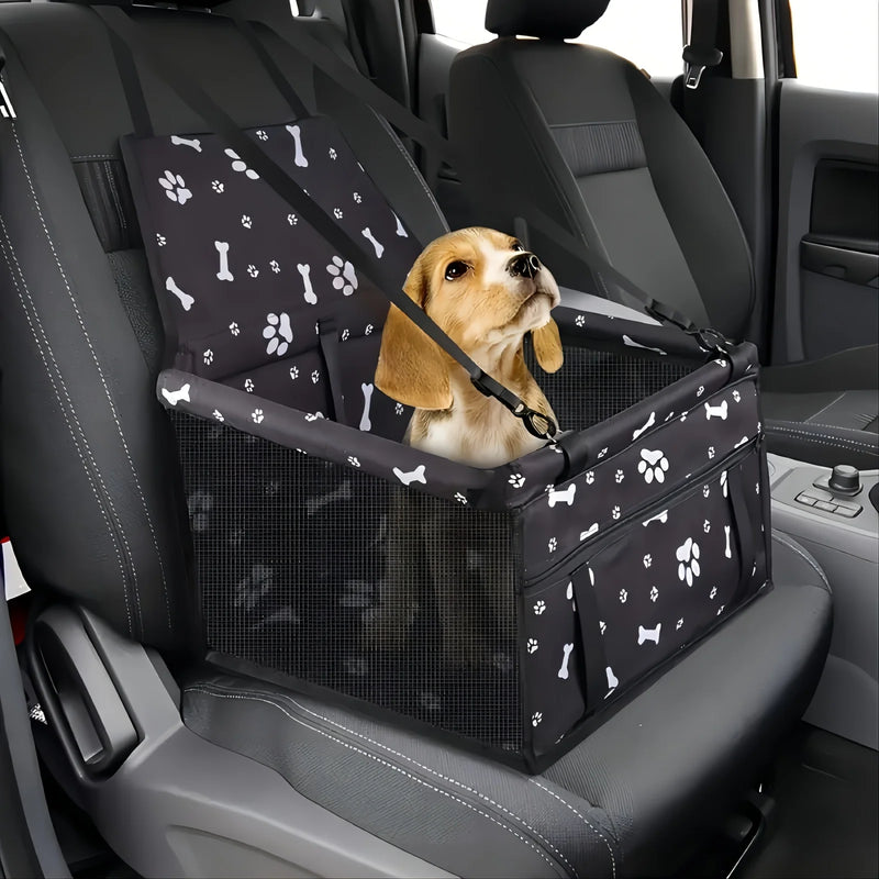 Pet Reinforce Car Booster Seat for Dog Cat Portable and Breathable Bag with Seat Belt Dog Carrier Safety Stable for Travel Look
