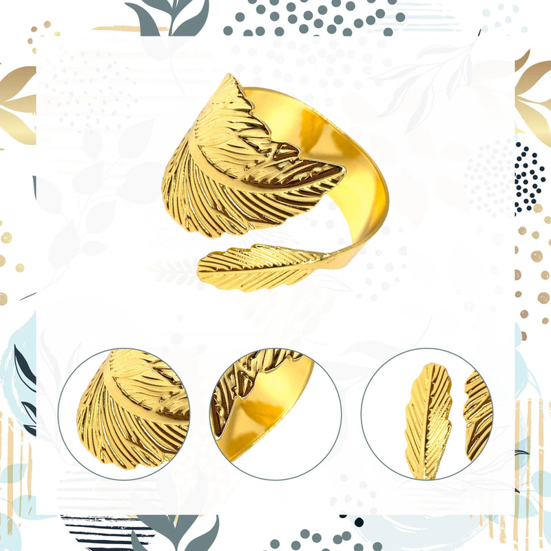 12pcs Leaf Shape Napkin Rings For Anniversary Birthday Christmas Easter Fall Halloween Thanksgiving Party Table Setting