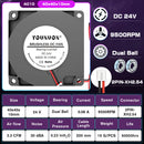 2PCS 40mm 3D Printer Fan 12V 24V 5V 4010 Blower Printer Cooling Accessories DC Turbo Blower Fan Radial Fans 40x40