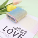 6cm*5yards Gradient Rainbow Tulle Roll Silver Dots Tulle Mesh Fabric DIY Children's Handmade Orgarment Hair Bow Accessories