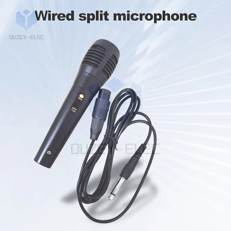 3.5mm/6.5mm Wired Bluetooth Microphone Portable Dynamic Omnidirectional KTV Handheld Megaphone for Karaoke Speech Wedding