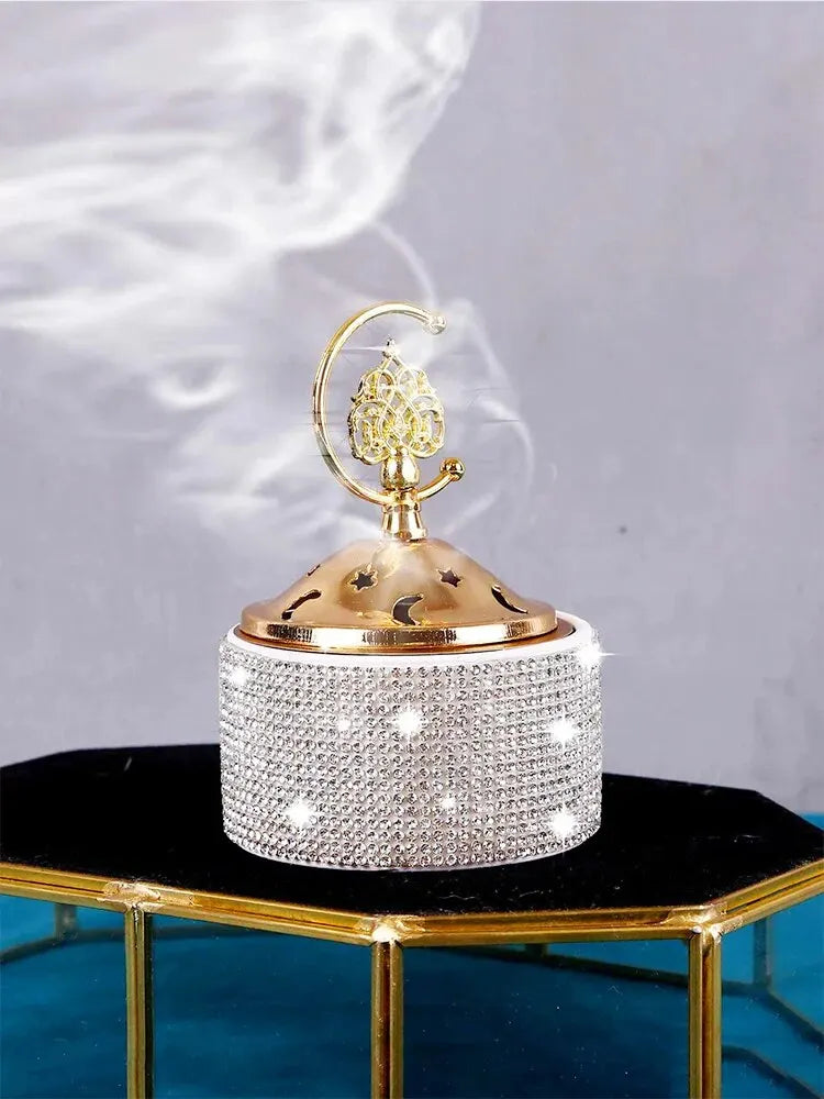 Middle East European Style Bakhoor Burner Home Decoration Ornaments Bakhoor Burner Diamond Fashion Incense Burner