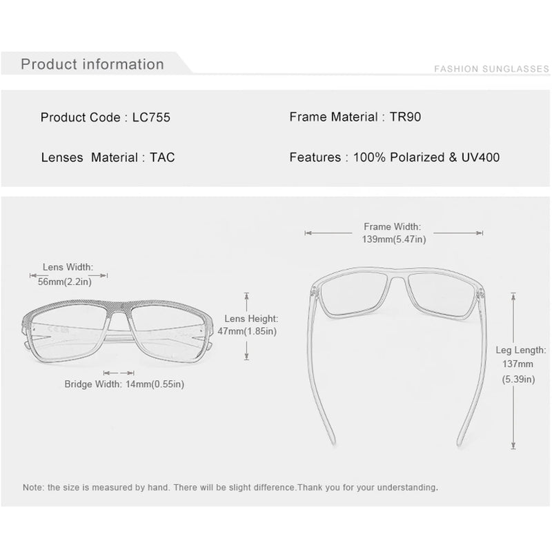 KINGSEVEN HD Polarized Sunglasses For Men UV400 Protect Eyes Glasses Blue Mirror Graininess Designer Rectangle Brand Eyewear
