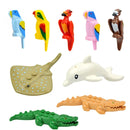 Figures Animal Building Block MOC City Goat Sheep Eagle Owl Panda Parrot Seagull Penguin Zoo Fram Accessories Bricks Toy Gift