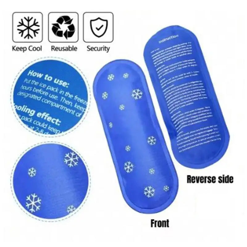 Ice Pack Cooler Refreezable Instant Cold Packs for Cooler Portable Versatile Cooling Bags for Home Company Travel School Picnic