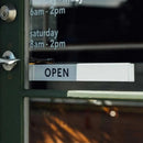 The Threshold | Aluminum-Alloy Open Closed Storefront Sign with Slider