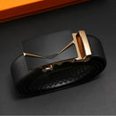 Genuine leather cow belt, men's belt with automatic buckle, trendy and versatile texture, middle-aged and young business belt