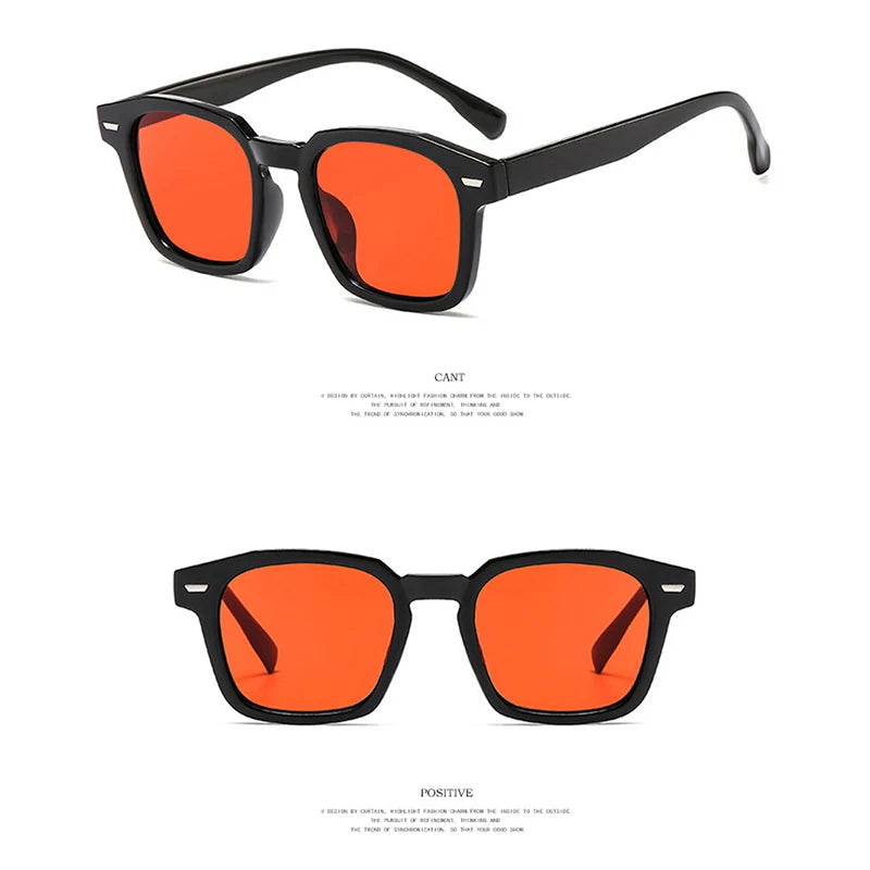 Retro 2024 Classic Vintage Square Sunglasses Women Oversized Sunglasses Women Men Retro Black Luxury Sun Glasses UV400