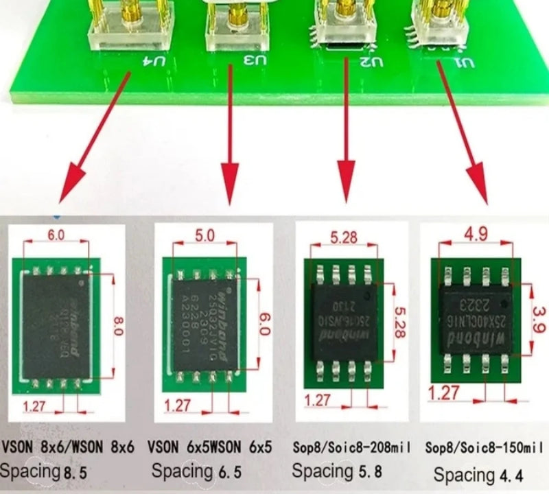 Hot selling 1pc for Sop8 wson chip download burn write probe spring needle flash eeprom chip burner cable Sop8 wson