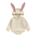3D Bunny Ear Baby Girls Boys Romper Spring Corduroy Toddler Clothes Cute Long Sleeve Hooded Jumpsuit Infant Kids Easter Clothes