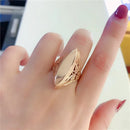 585 purple gold plated 14K rose gold exaggerated Court style glossy rings for women unique butterfly design wedding jewelry