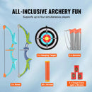 SucceBuy Kids Bow and Arrow Set LED Light Up Archery Toys Set with 10/20 Suction Cup Arrows Target & Quiverfor Kids Ages 4-12