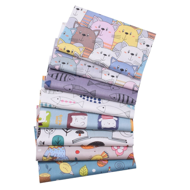20x25cm Japanese Cotton Fabric Bundle For Patchwork, Sewing Dolls & Bags Needlework Cloth Quilting Material