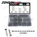 ZONSANTA M1-M4 Cross Flat Head Self Tapping Screw Assortment Kit Wood Thread Nail Screw Sets DIY Countersunk Head Small Screws