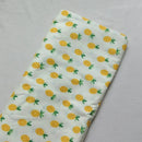 Graceful Pink Green Stripe Fruit  Series Apple Banana Printed Cotton Fabric 50x160cm For DIY Sewing Bedding Quilting Cloth Decor