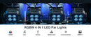 U'King 1/2Pcs 4X8W LED Square Par Light RGBWYP+CYAN Stage Lights Remote&DMX Controlled DJ Light For Wedding Party Bar Club Disco