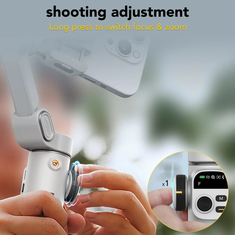 AOCHUAN Smart X2 3 Axis Gimbal Stabilizer For iPhone And Android Smartphone Gimbal With built-in extension pole LED display