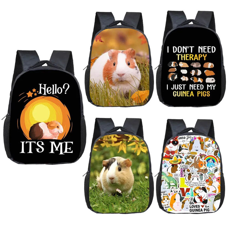 Cute Guinea Pig Backpack for 2-4 Years Old Kids Mammal Cavy Children School Bags 12 Inch Mini Toddler Bookbag Gift