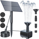 Solarbrunnen mit Wasserpumpe und 3 Sprühköpfen für Teich und Garten