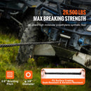 SucceBuy 26500/32000Lbs Synthetic Winch Rope Truck Boat Replacement Line Cable Rope with Forged Hook ATV Car Outdoor Accessories