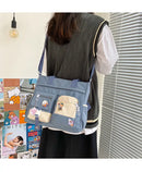 Waterproof Canvas Women Handbags Shoulder Bag Nylon Ladies Messenger Bag Oxford Crossbody Bags Tote Book Bags for Girls Satchels