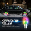 2 Pcs Car Wheel Tire Led Light Colorful Equipment Valve Lamp Air Valve Stem Caps Cover Accessories For Mountain Bicycle Motor