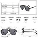 JNPCXI Oversized Double Bridges Pilot Men Sunglasses Blue Lens Vintage Rivets Women Trending Punk Sun Glasses Shades