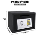 4.6L/8.5L/16L Safes for Home+ 2 Manual Override Keys,Security Safe Cash Box with Double Digital Keypad&Safety Key Lock Cabinet