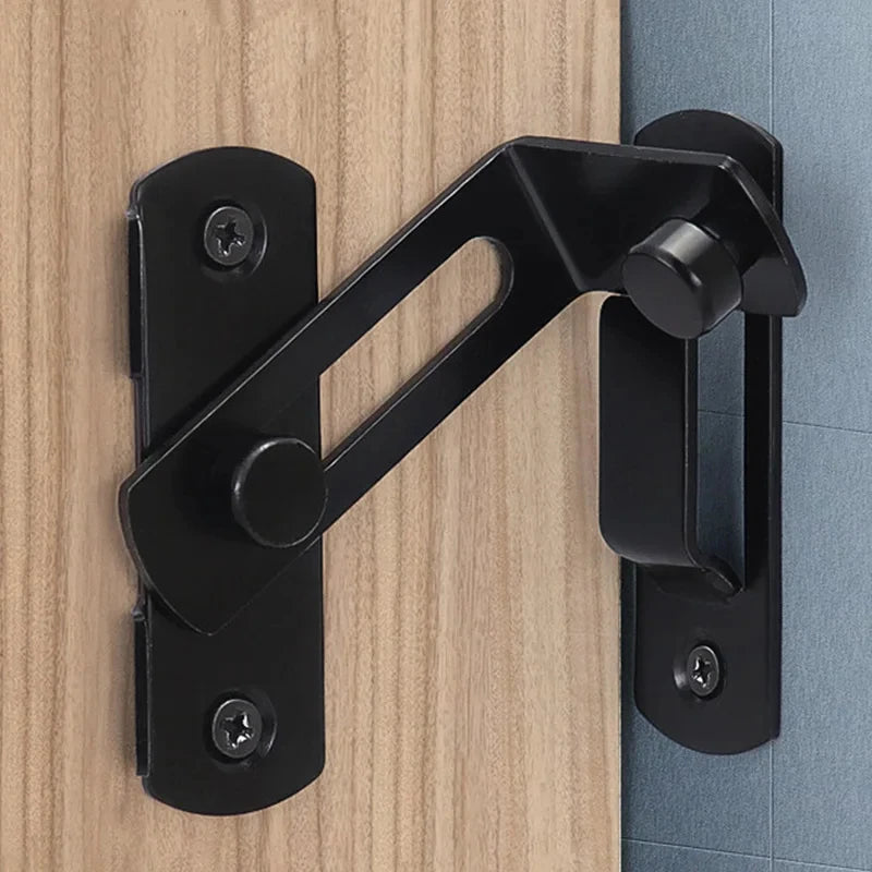 MINI 180 Degree Door Buckle Stainless Steel Lock Sliding Door Right Angle Buckle Door And Window Bathroom Bending Latch New