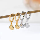 Vintage Goldohrring 925 Sterling Silber Ohrnadel Muschel/Konch/Seestern Anhänger Creolen für Damen Mode Hochzeitsschmuck